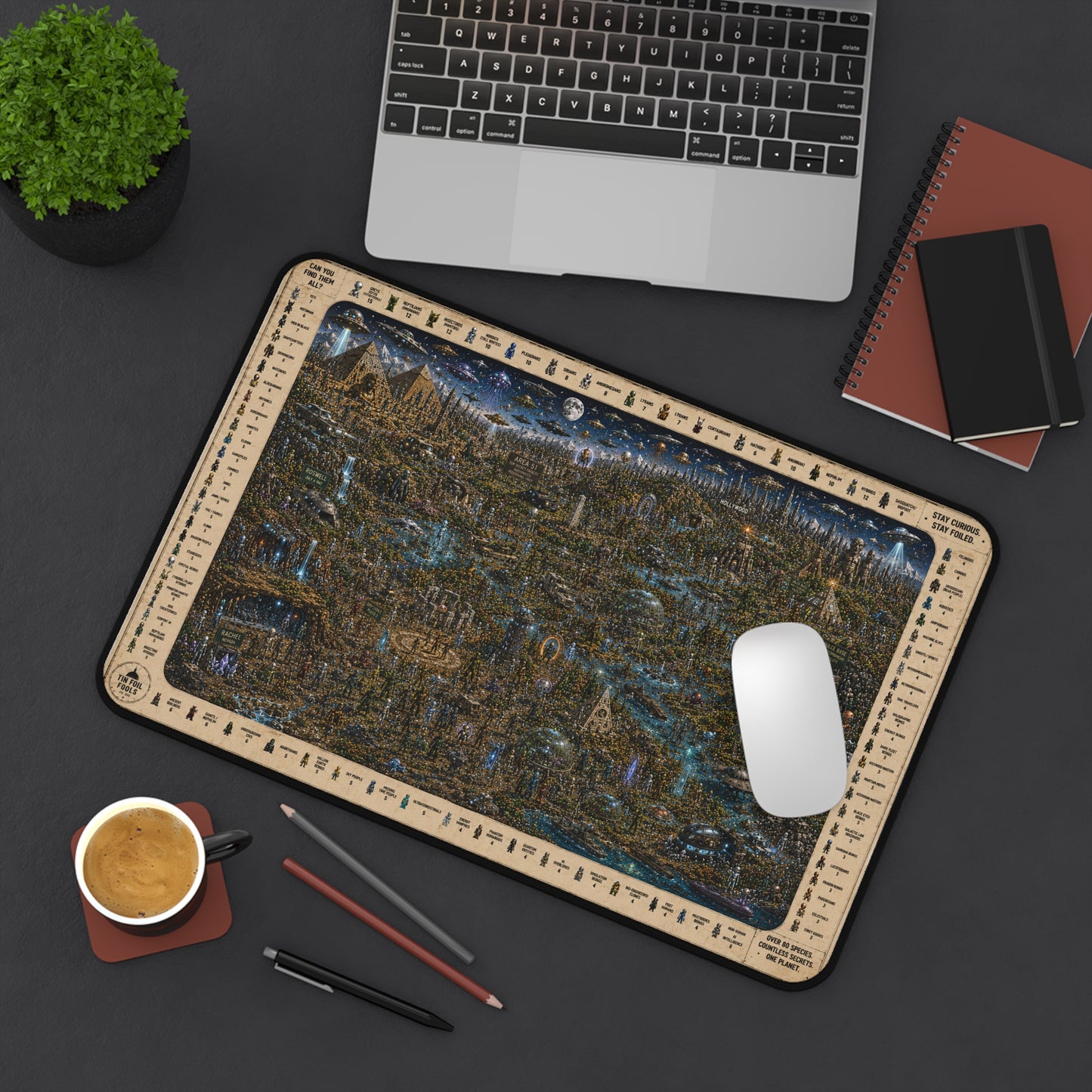 Alien Species Search & Find Mouse Pad (12" x "18")