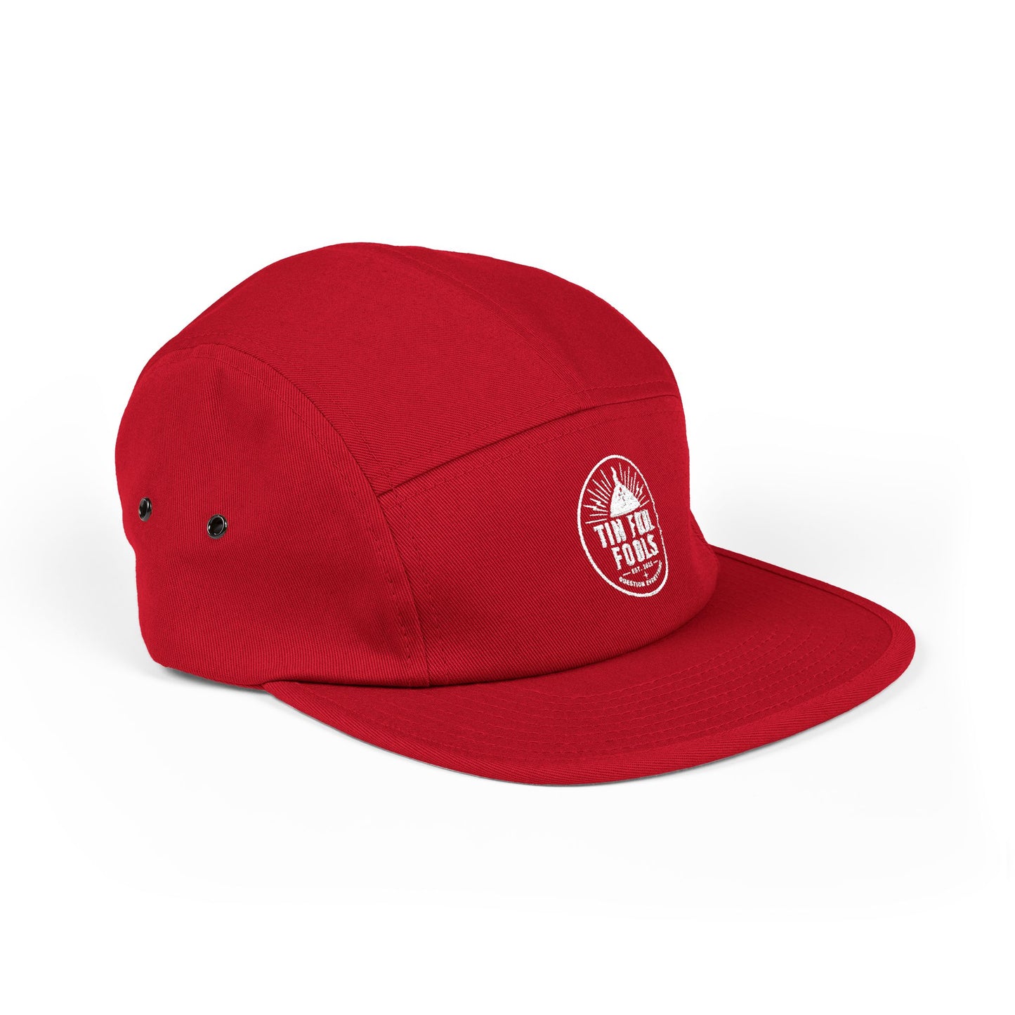 Tin Foil Hat Conspiracy Logo 5-Panel Cap