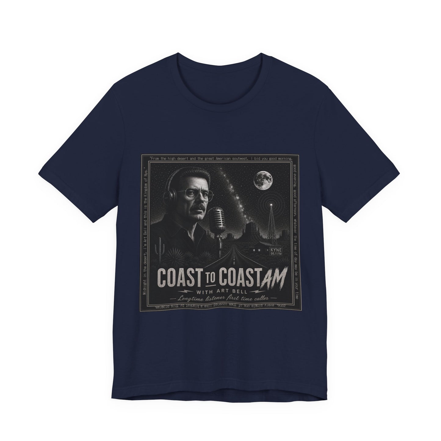 Coast to Coast AM with Art Bell T-Shirt — Retro Radio Talk Show Tee