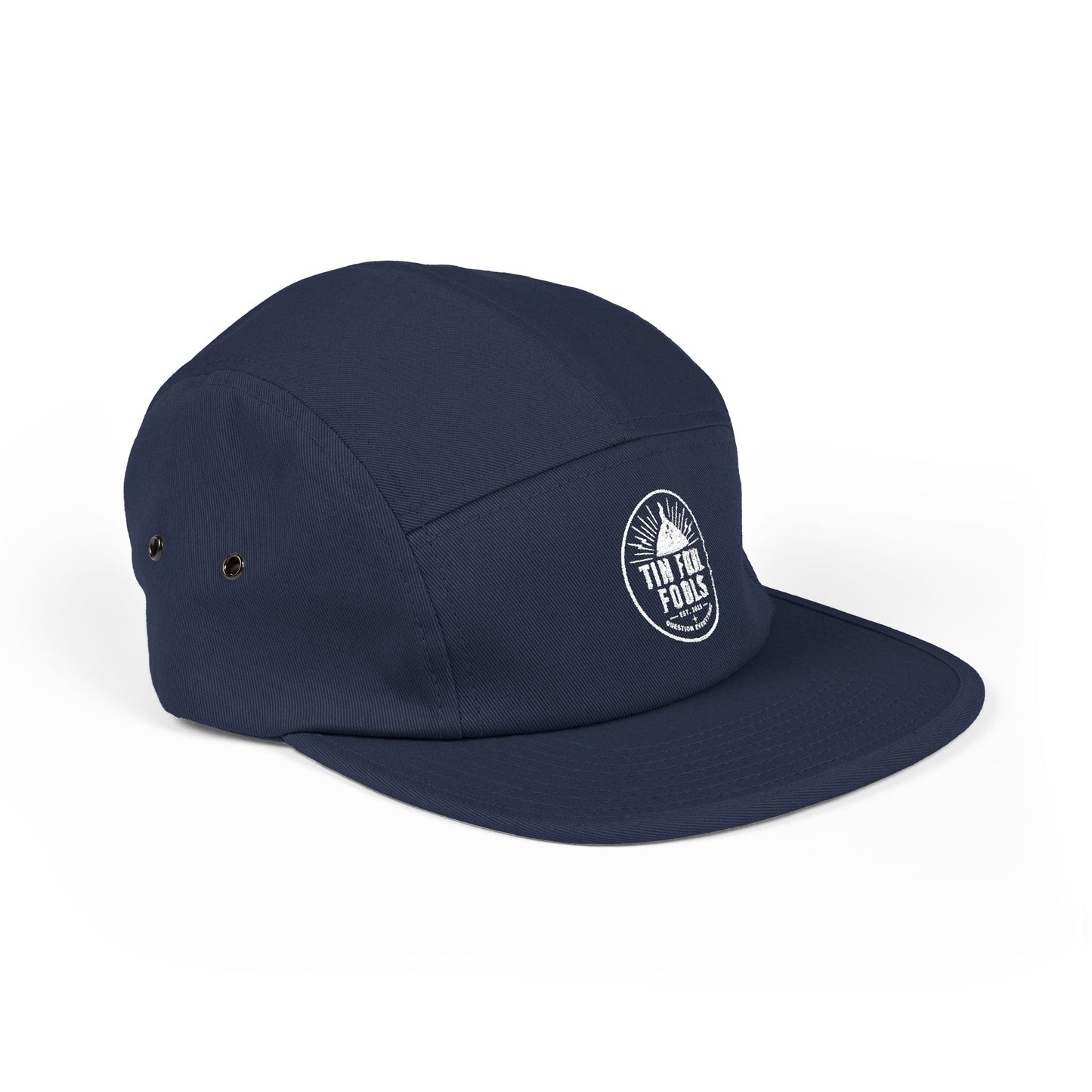 Tin Foil Hat Conspiracy Logo 5-Panel Cap