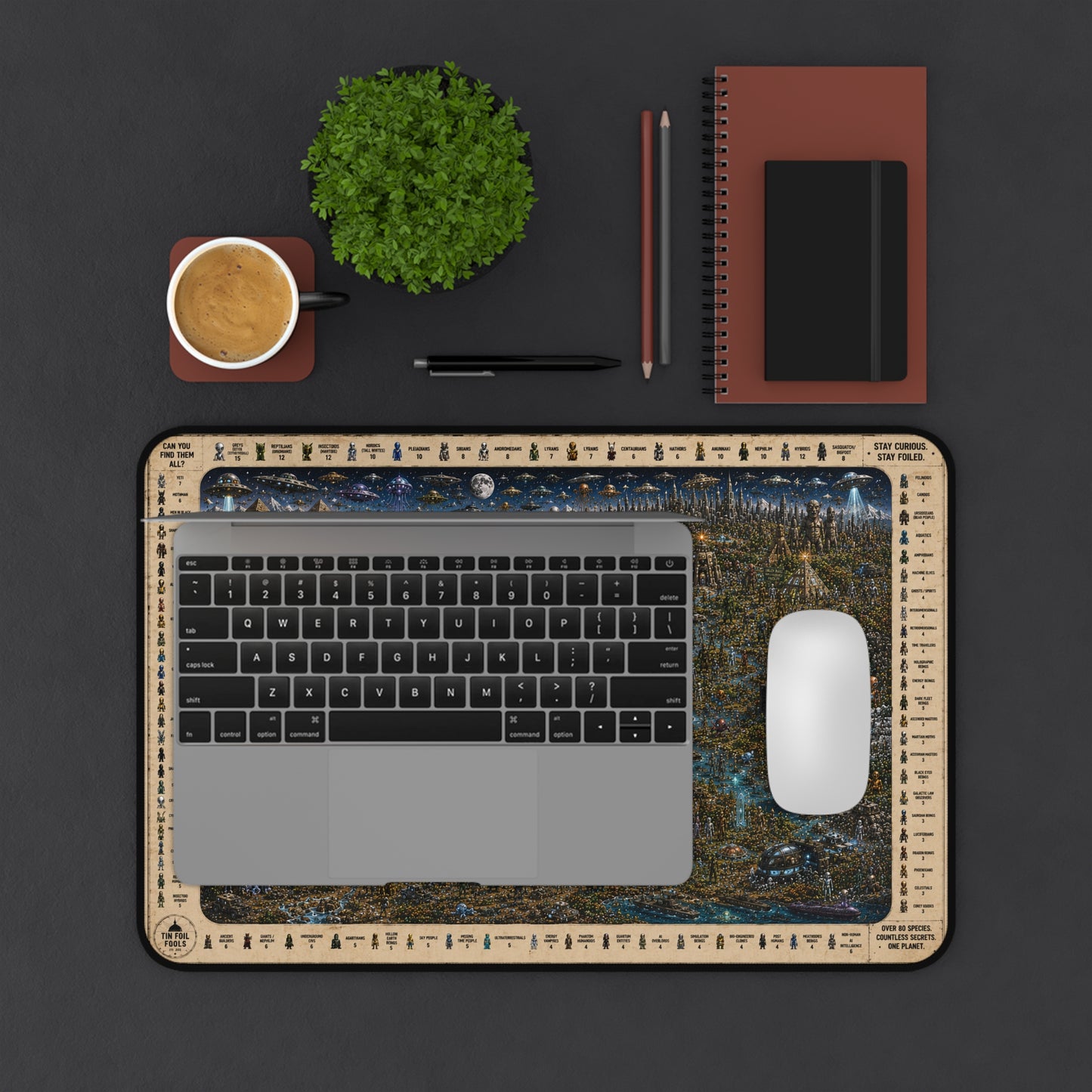 Alien Species Search & Find Mouse Pad (12" x "18")