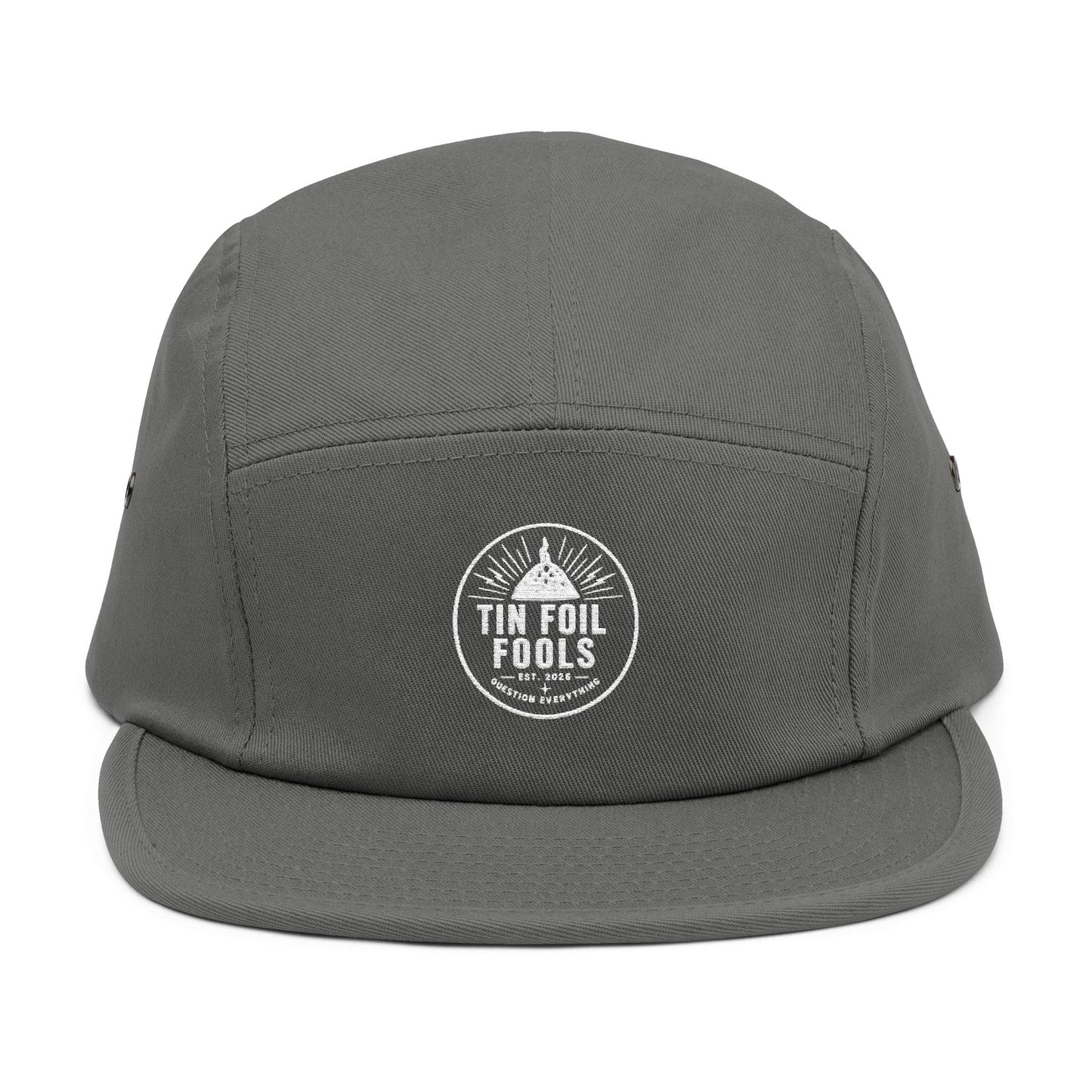 Tin Foil Hat Conspiracy Logo 5-Panel Cap