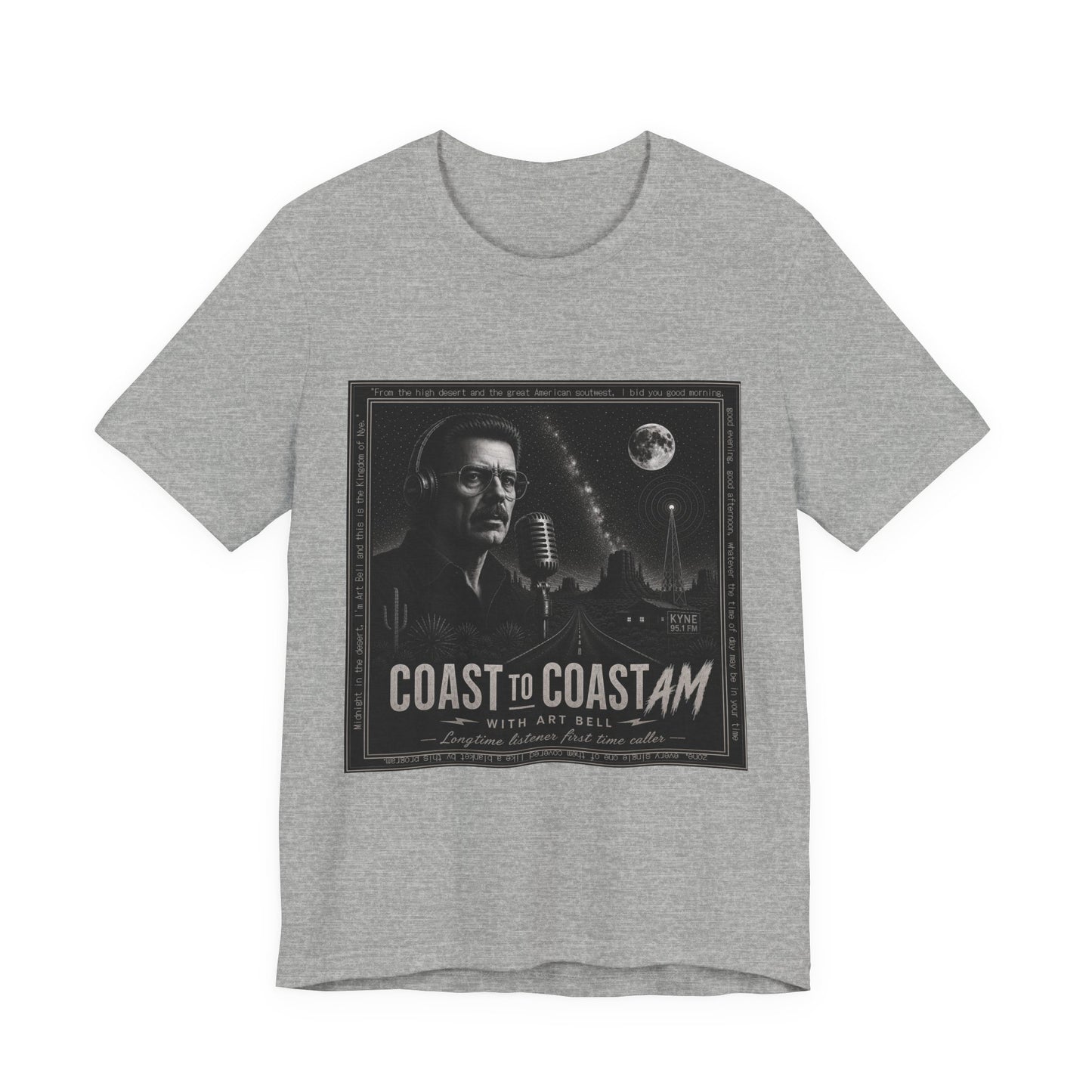 Coast to Coast AM with Art Bell T-Shirt — Retro Radio Talk Show Tee