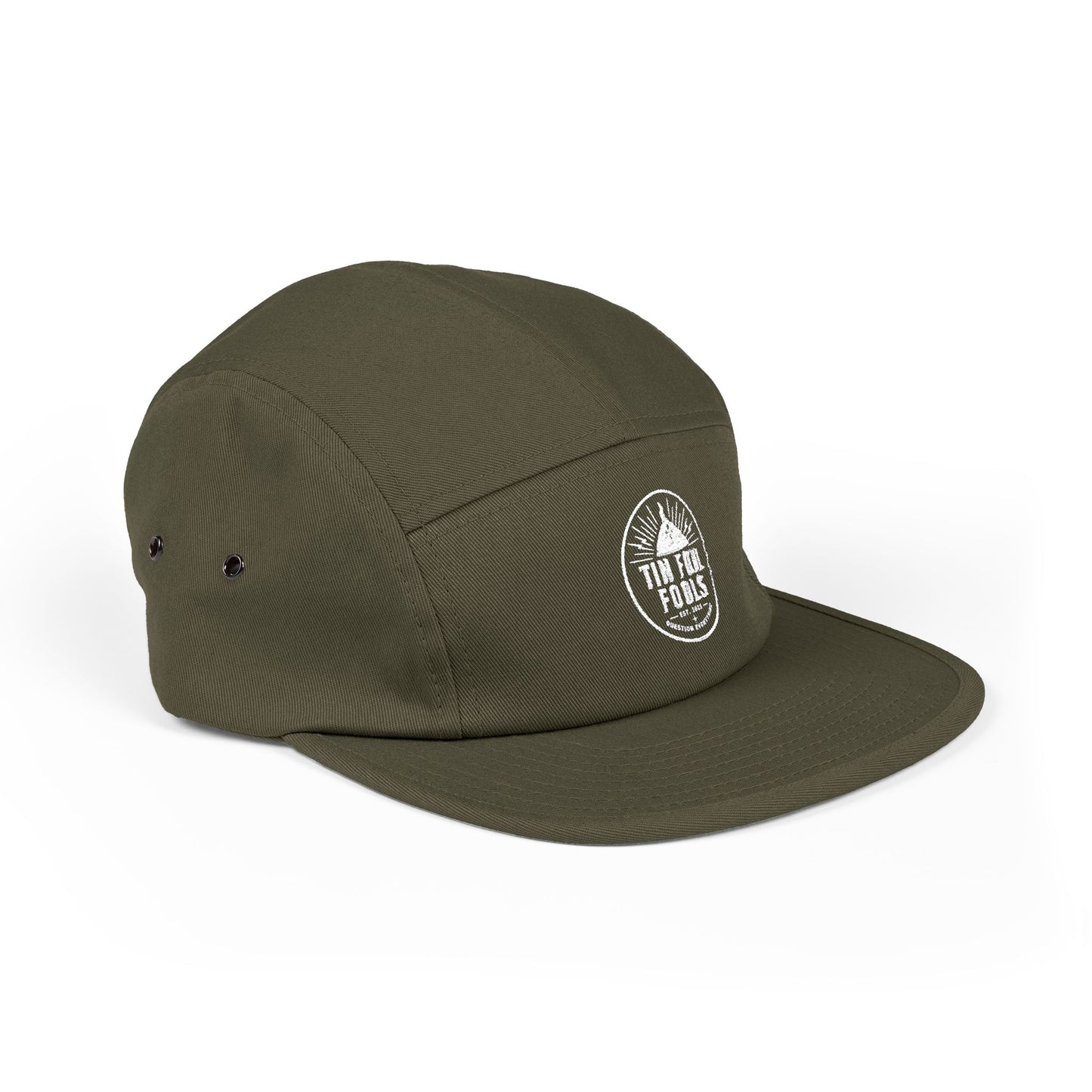 Tin Foil Hat Conspiracy Logo 5-Panel Cap
