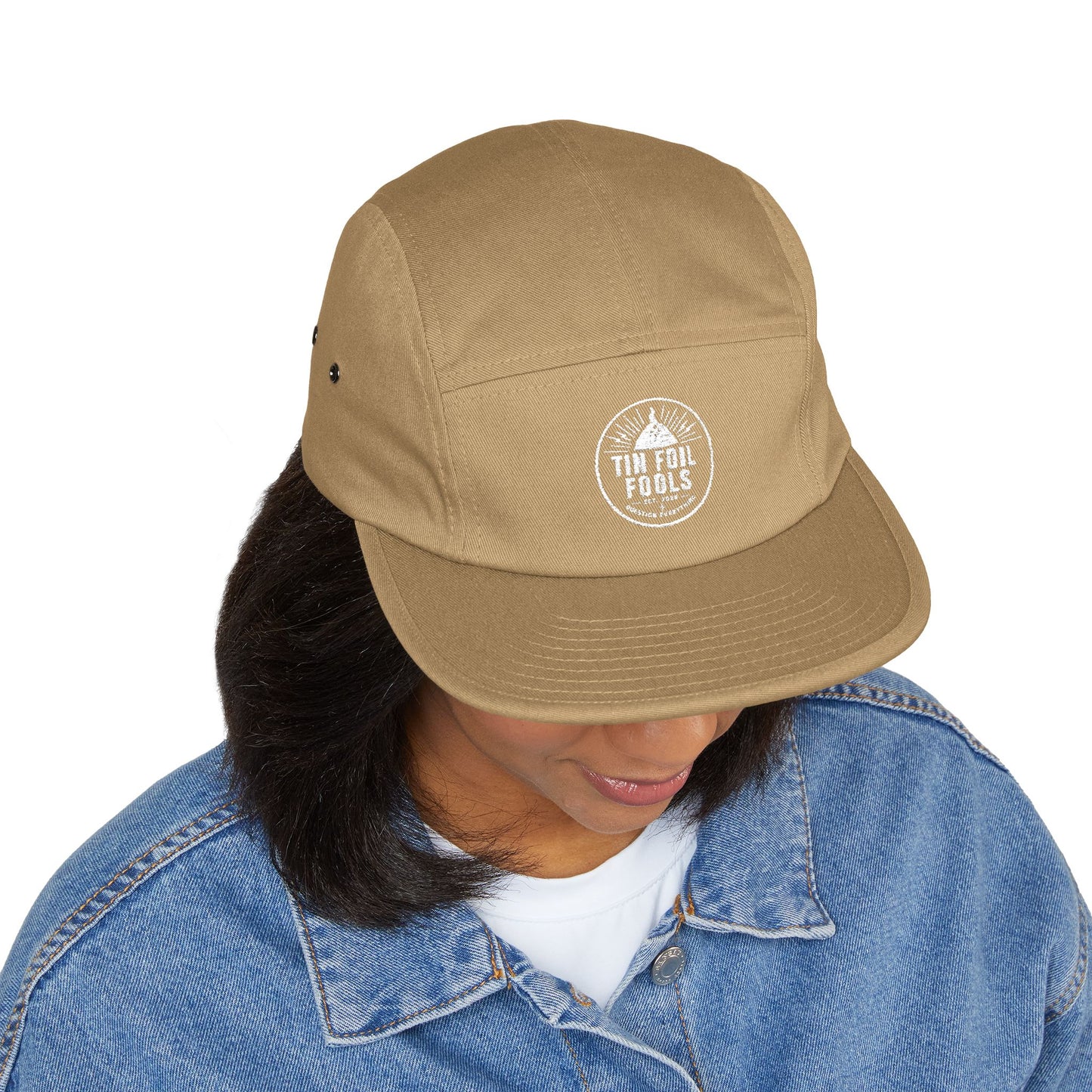 Tin Foil Hat Conspiracy Logo 5-Panel Cap