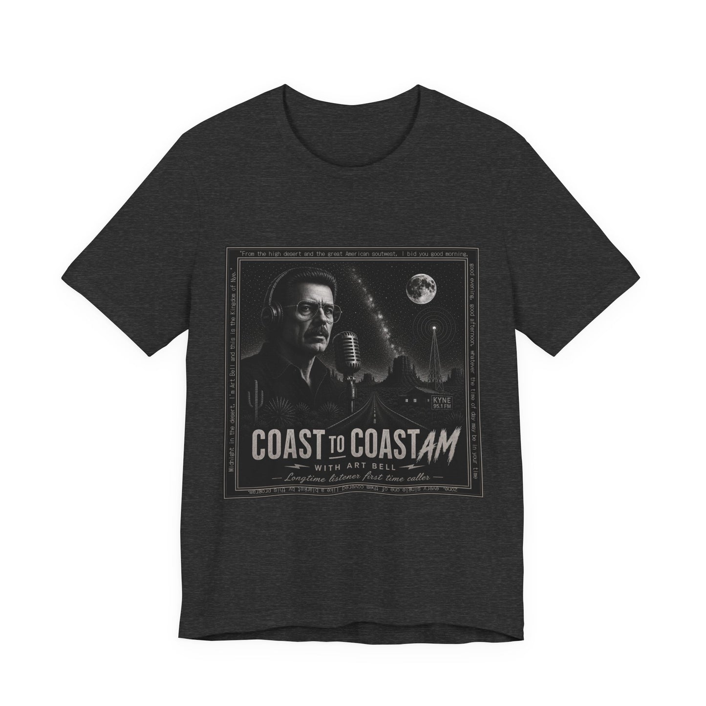 Coast to Coast AM with Art Bell T-Shirt — Retro Radio Talk Show Tee
