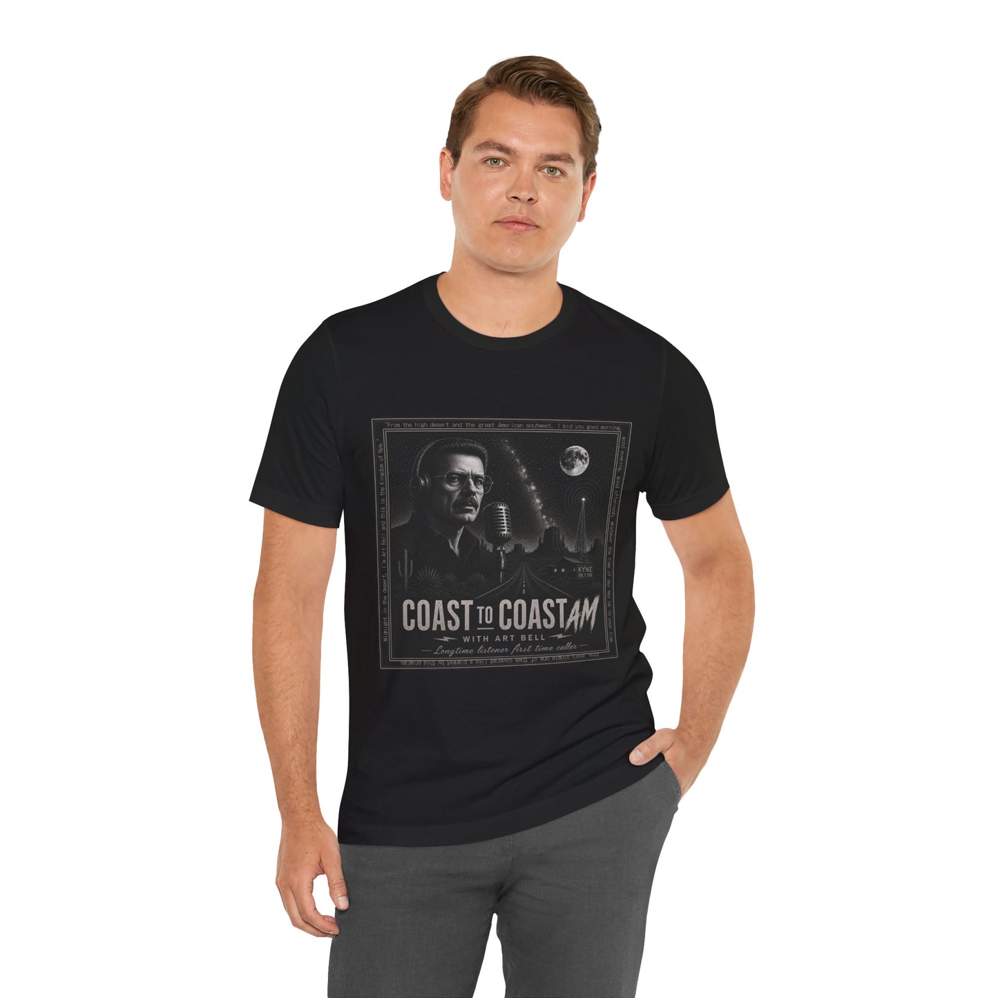Coast to Coast AM with Art Bell T-Shirt — Retro Radio Talk Show Tee