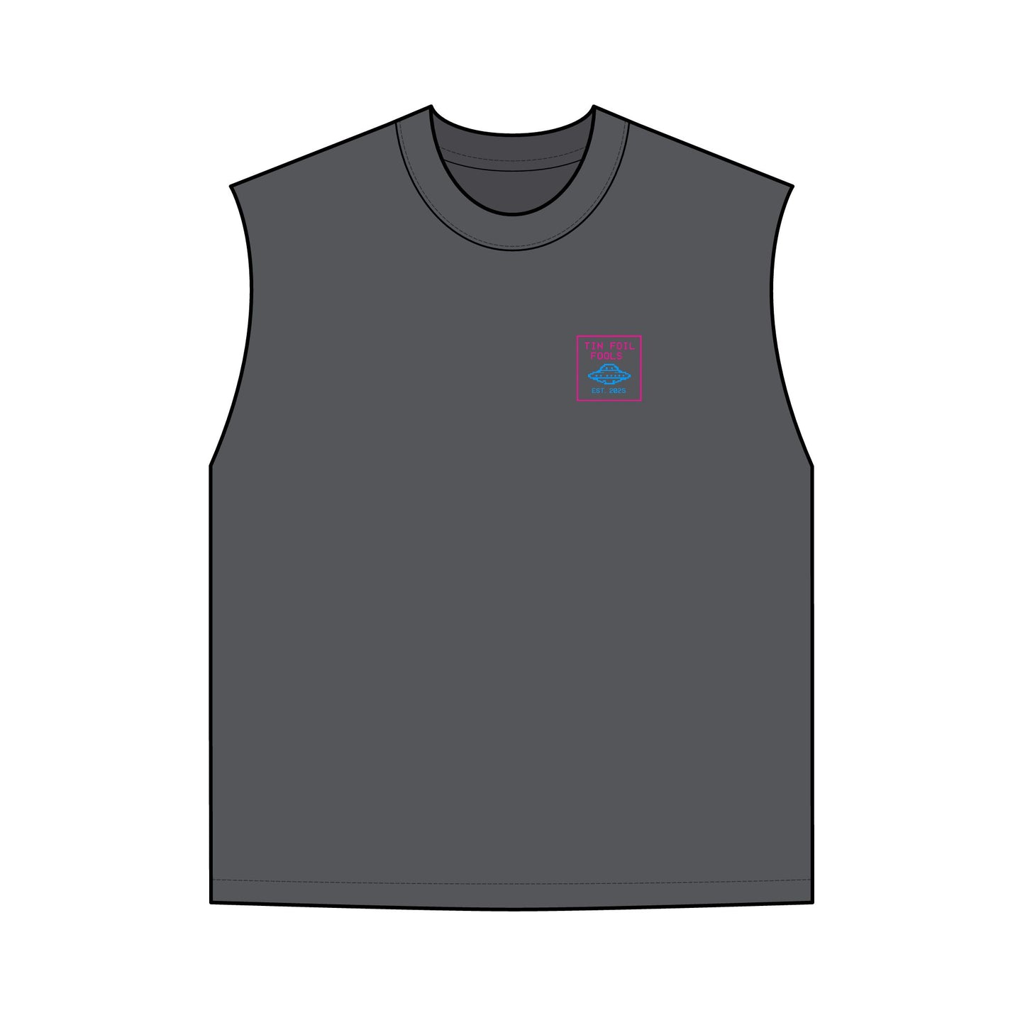 Retro UFO Men's Tank — Vintage Alien Spaceship Graphic