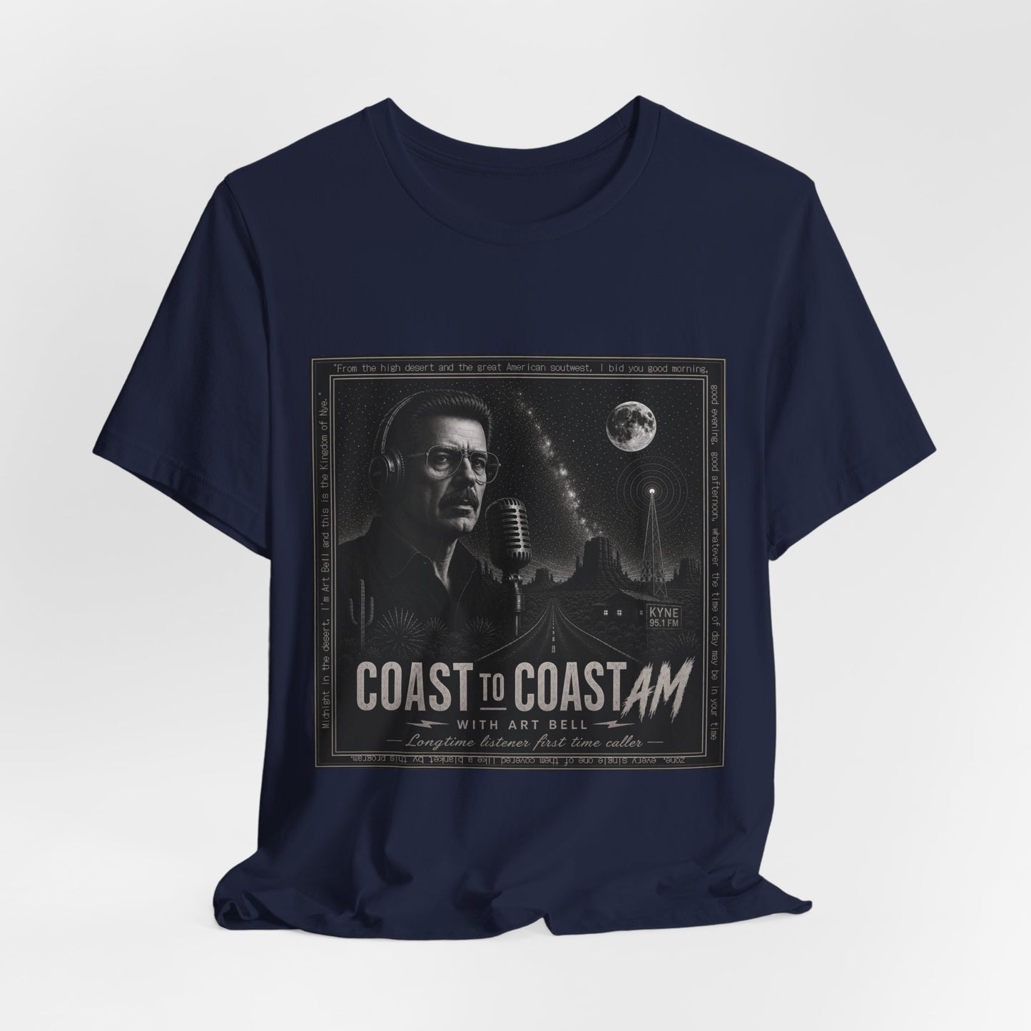 Coast to Coast AM with Art Bell T-Shirt — Retro Radio Talk Show Tee
