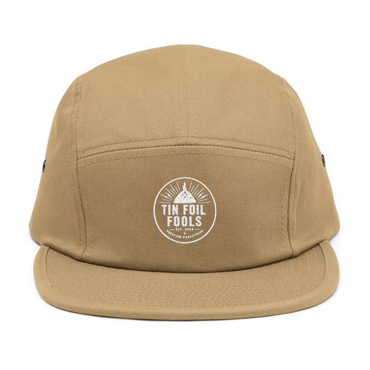 Tin Foil Hat Conspiracy Logo 5-Panel Cap