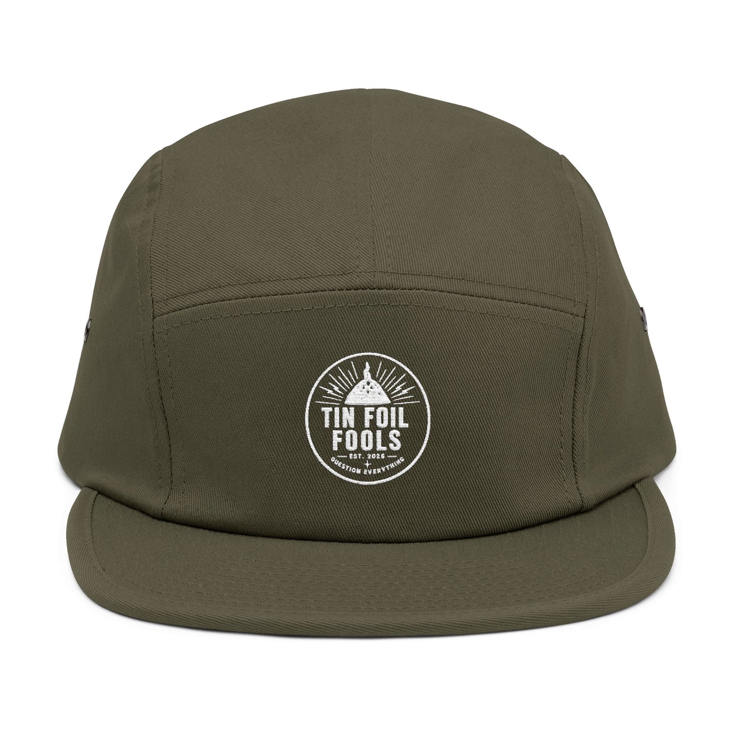 Tin Foil Hat Conspiracy Logo 5-Panel Cap