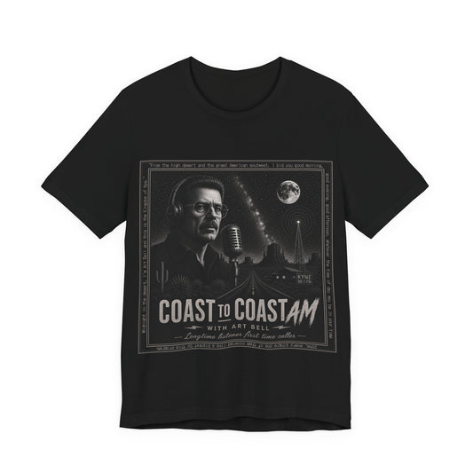 Coast to Coast AM with Art Bell T-Shirt — Retro Radio Talk Show Tee